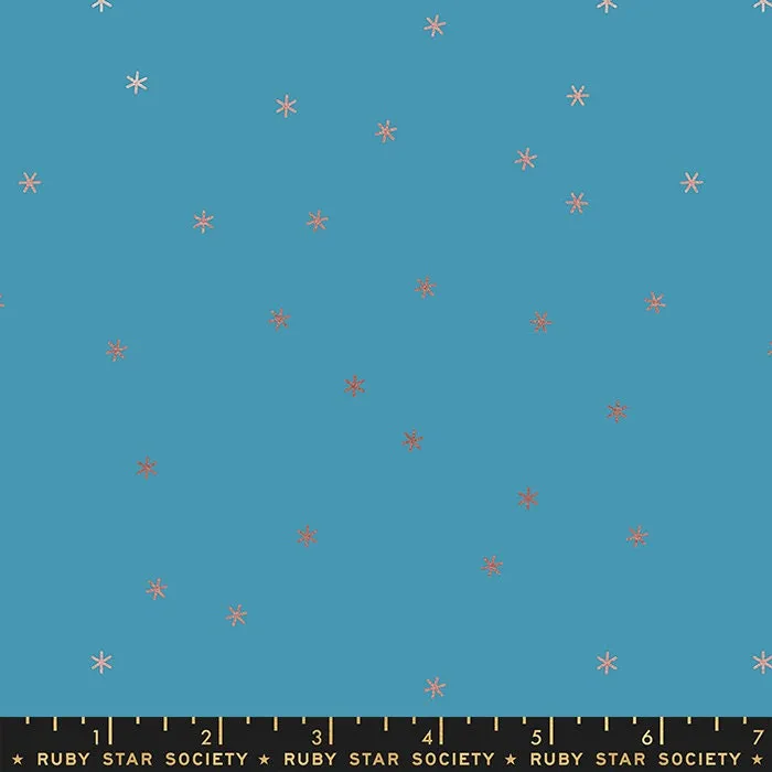 1/2 Yard - Spark Metallic Vintage Blue RS0005 40M - Stay Gold - Ruby Star Society- Melody Miller- Quilting Cotton