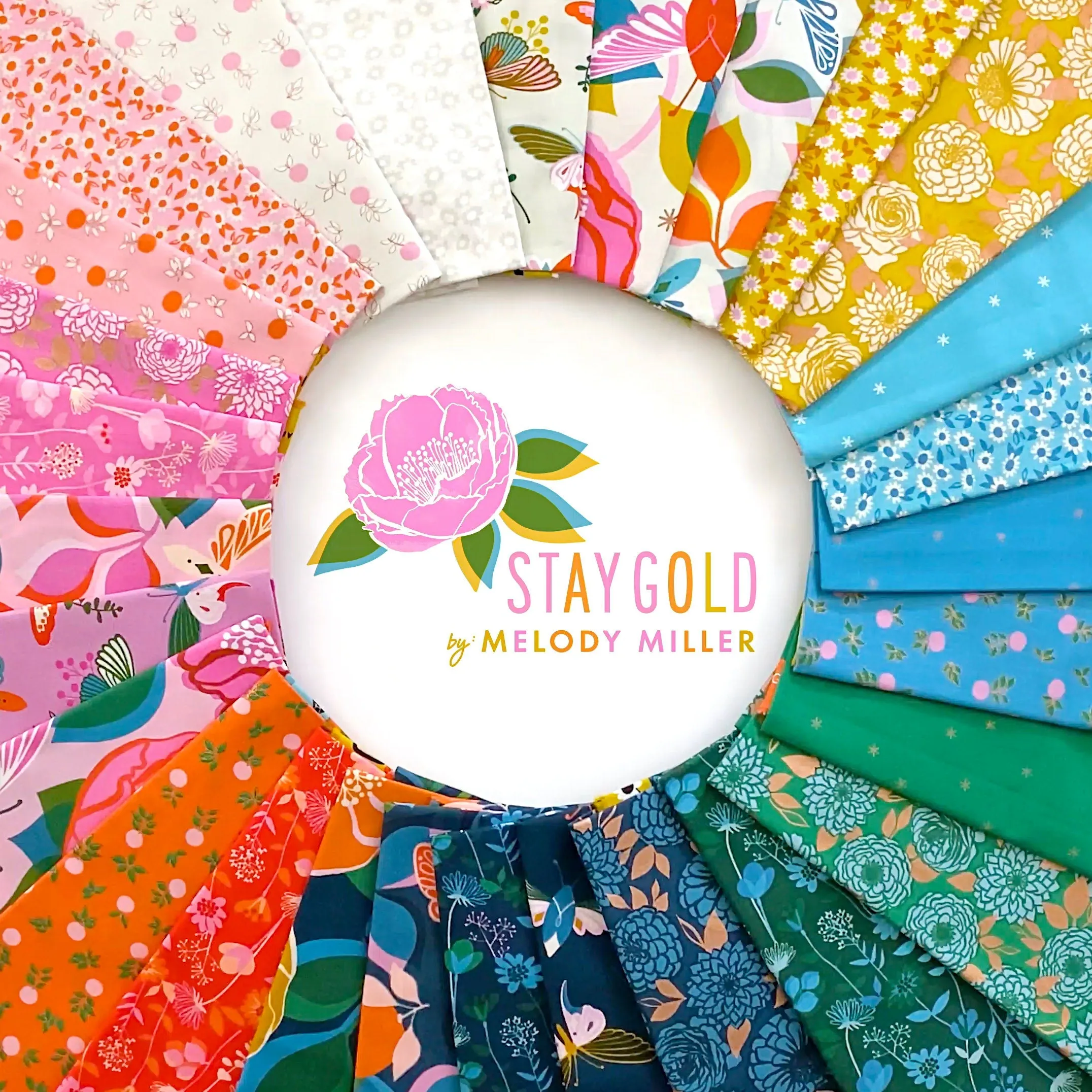1/2 Yard - Spark Metallic Vintage Blue RS0005 40M - Stay Gold - Ruby Star Society- Melody Miller- Quilting Cotton
