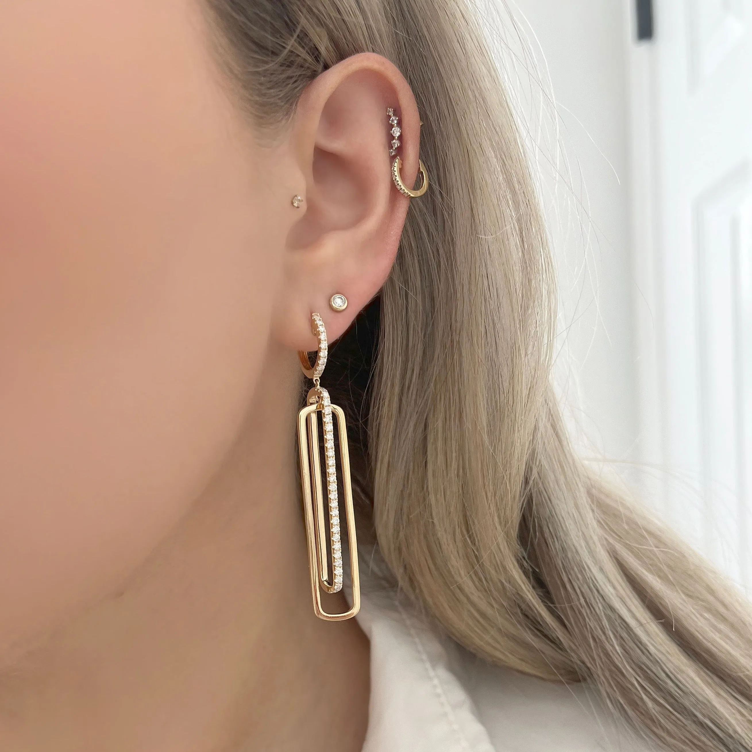 14K GOLD DIAMOND AVRIL EARRINGS