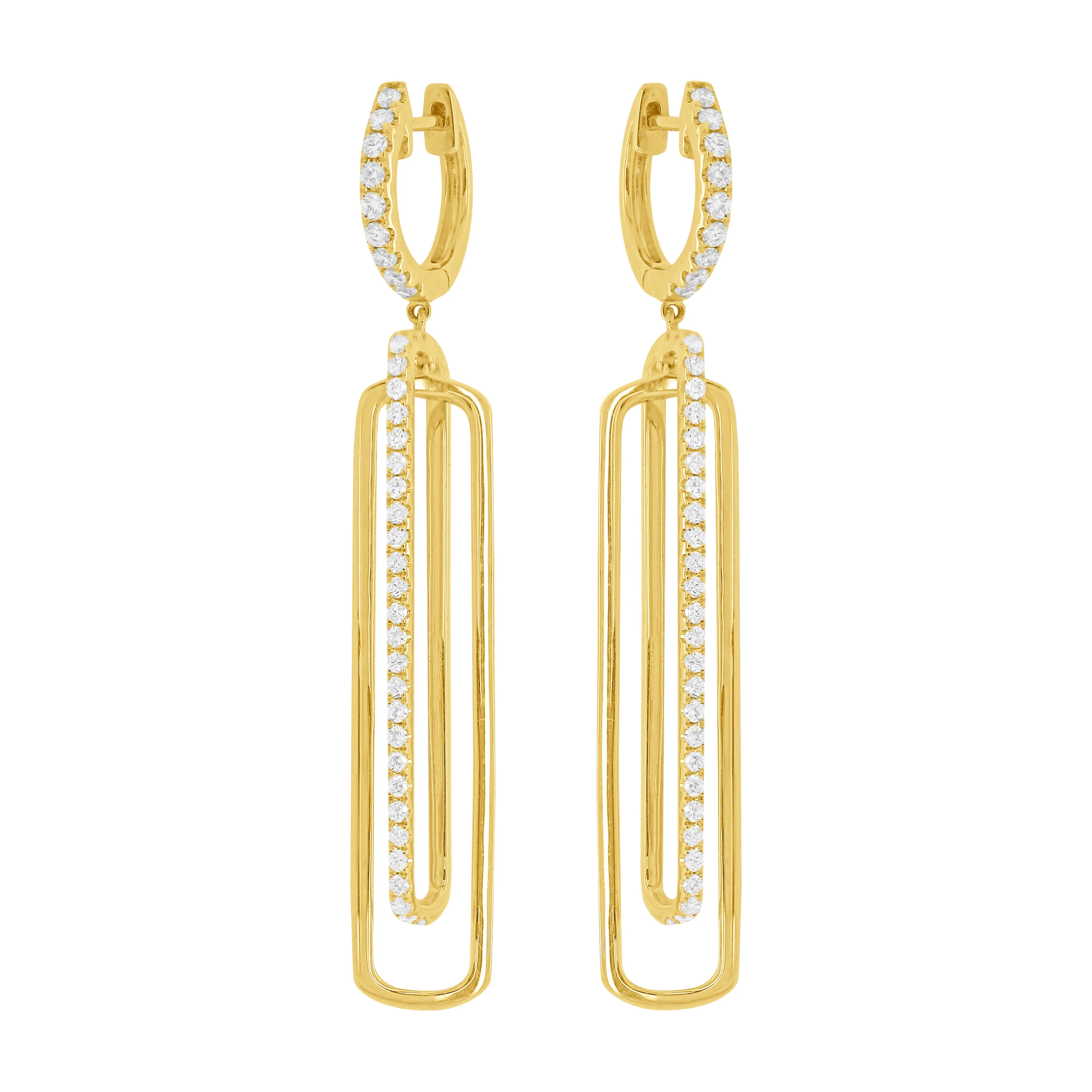 14K GOLD DIAMOND AVRIL EARRINGS
