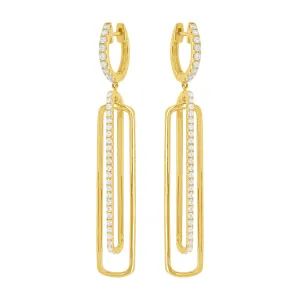 14K GOLD DIAMOND AVRIL EARRINGS