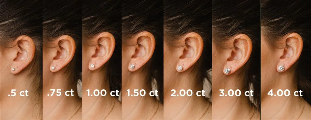 14k White Gold Diamond Stud Earrings - 0.80cttw