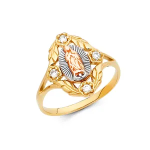 14KT GUADALUPE CZ RINGS