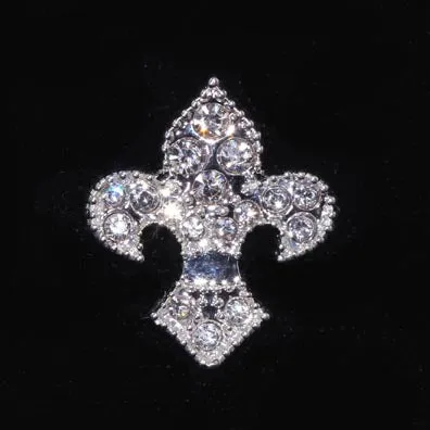 #15888s Fleur de Lis Tack Pin - Silver Plated
