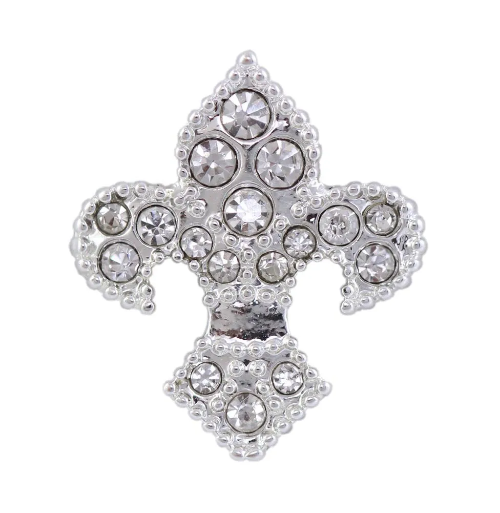 #15888s Fleur de Lis Tack Pin - Silver Plated