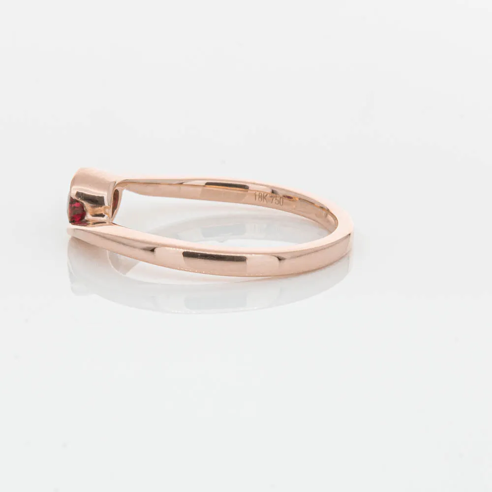 18ct Rose Gold Ruby Embrace Ring