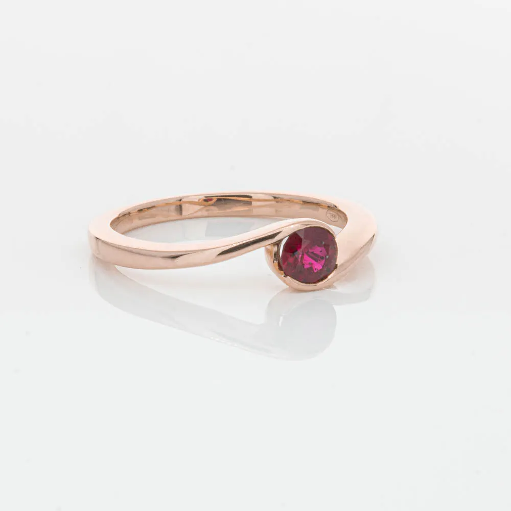 18ct Rose Gold Ruby Embrace Ring