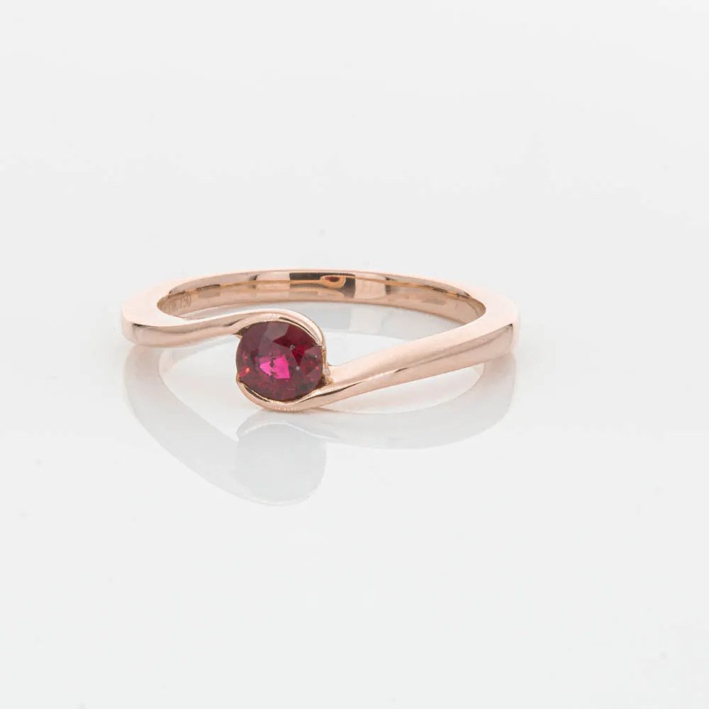 18ct Rose Gold Ruby Embrace Ring