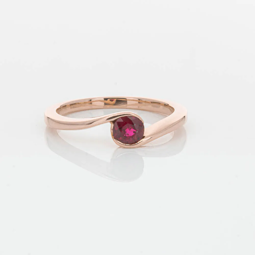 18ct Rose Gold Ruby Embrace Ring