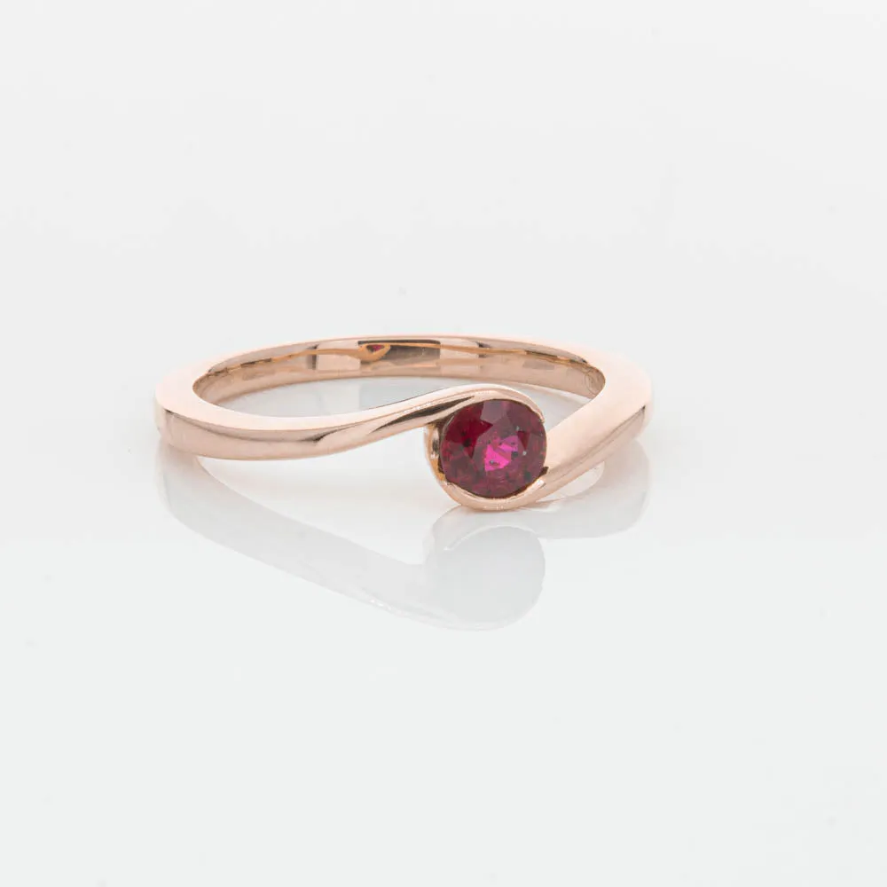 18ct Rose Gold Ruby Embrace Ring