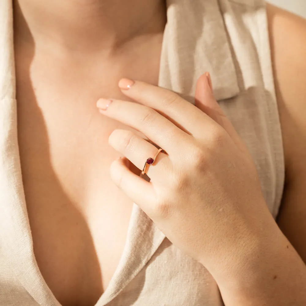 18ct Rose Gold Ruby Embrace Ring