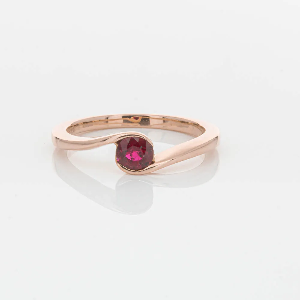 18ct Rose Gold Ruby Embrace Ring