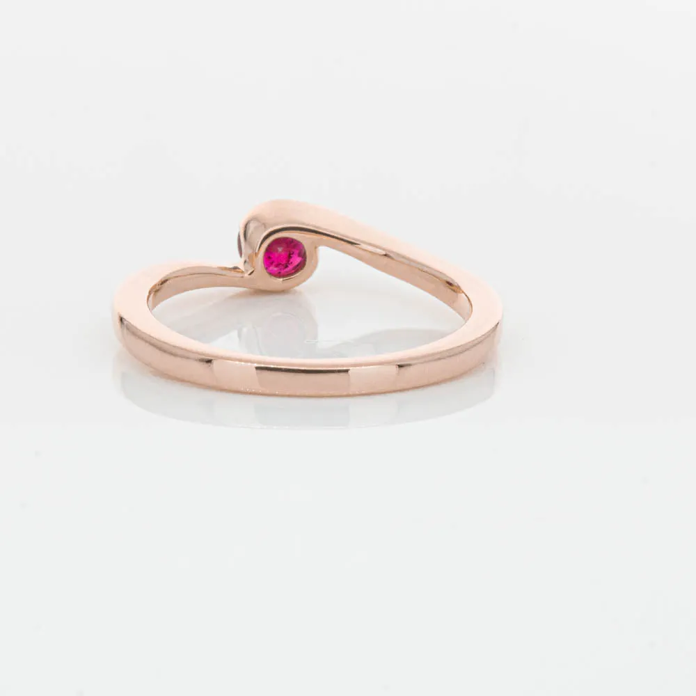 18ct Rose Gold Ruby Embrace Ring