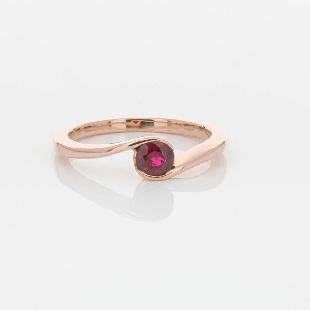 18ct Rose Gold Ruby Embrace Ring
