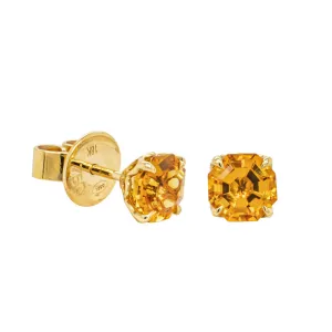 18ct Yellow Gold Citrine Octavia Stud Earrings
