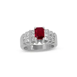 18K Ruby & Diamond Fashion Ring