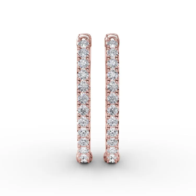 2ct Diamond Hoop Earrings