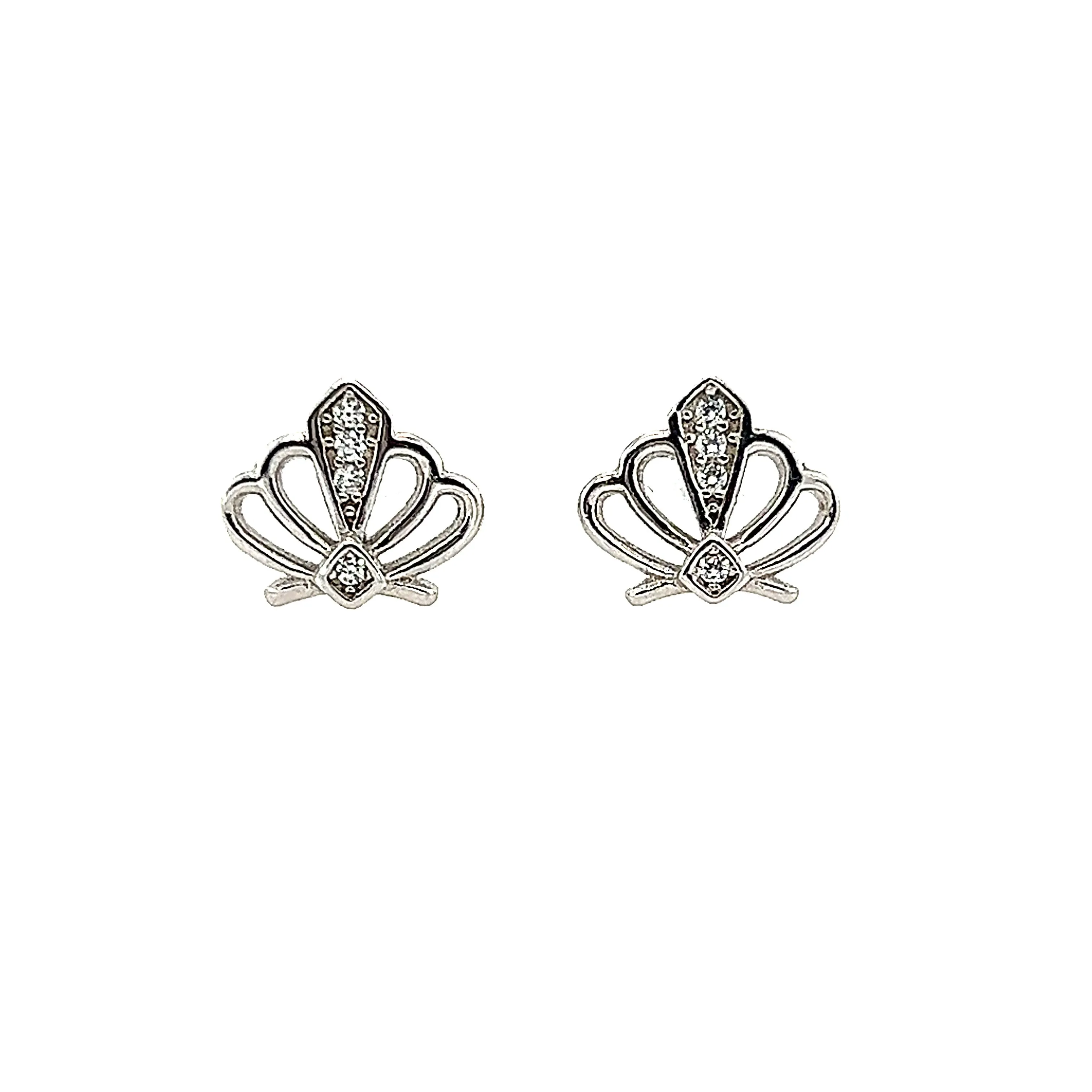 A317 Crown Post Earrings