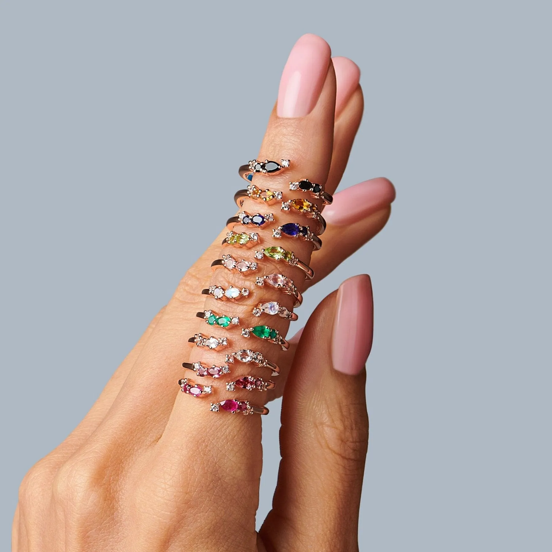 Adjustable Ruby Ring Flourish - July Birthstone