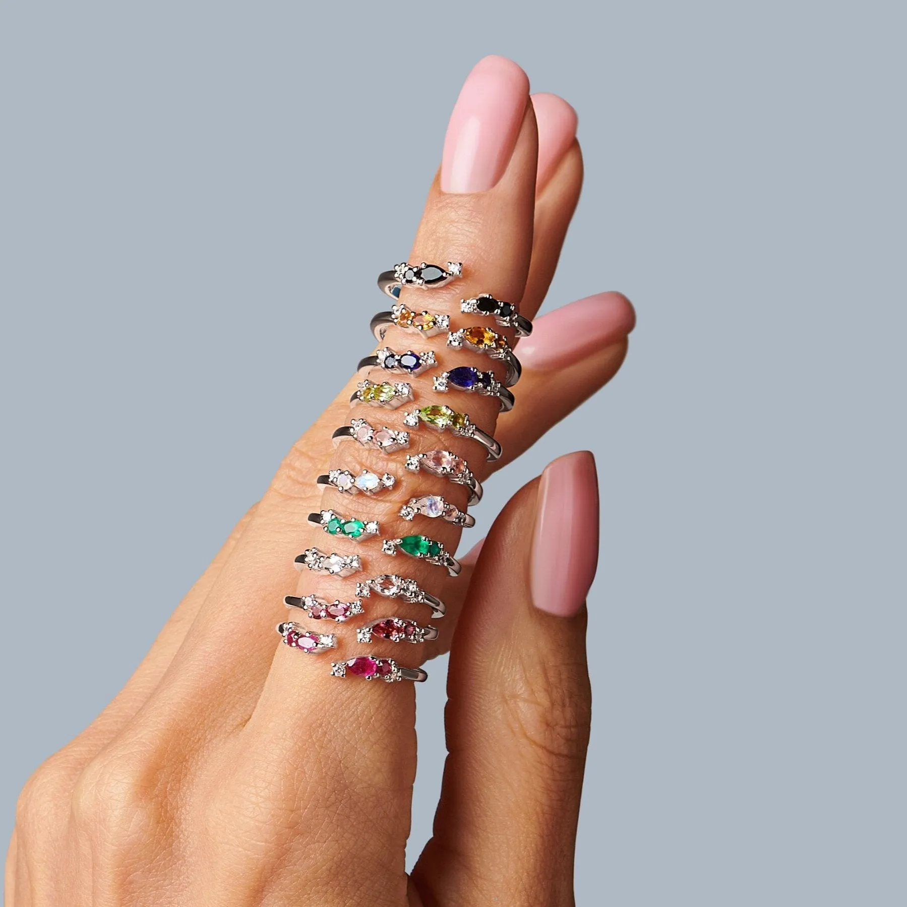 Adjustable Ruby Ring Flourish - July Birthstone