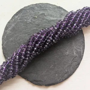 African Amethyst Button Beads 15" Strand