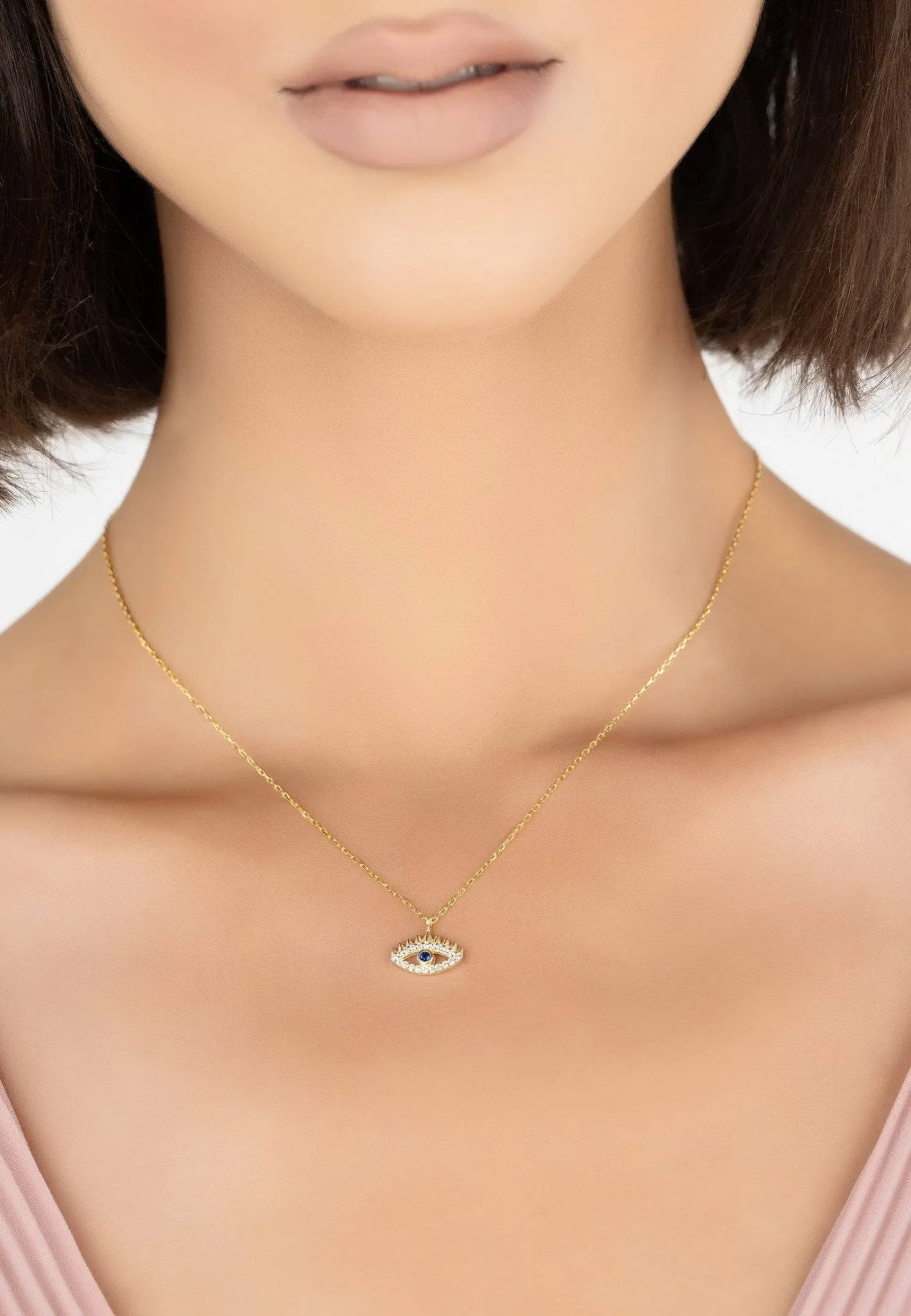 All Seeing Eye Pendant Necklace Gold