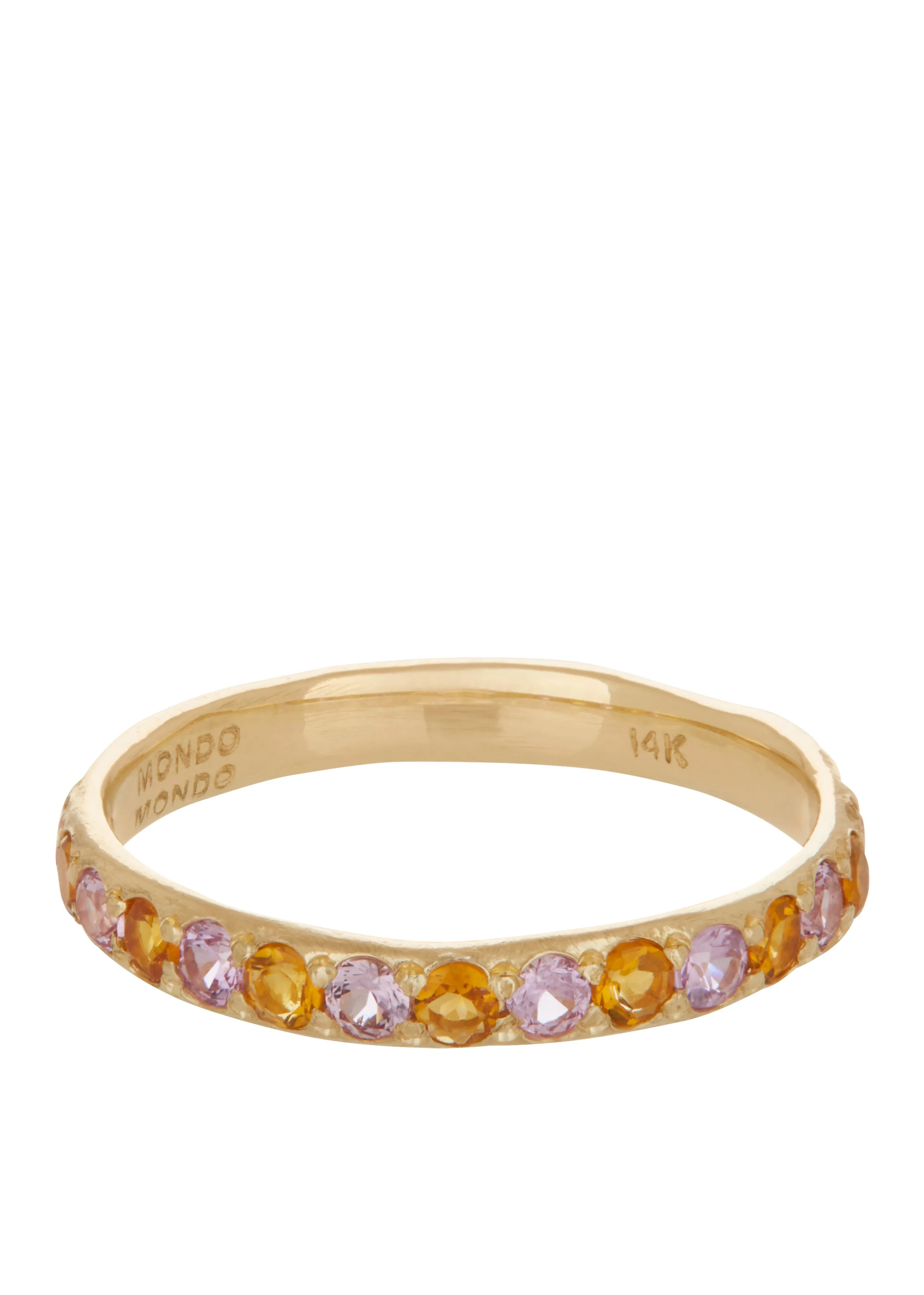 Amador 3mm Pave - Pink Sapphire & Citrine