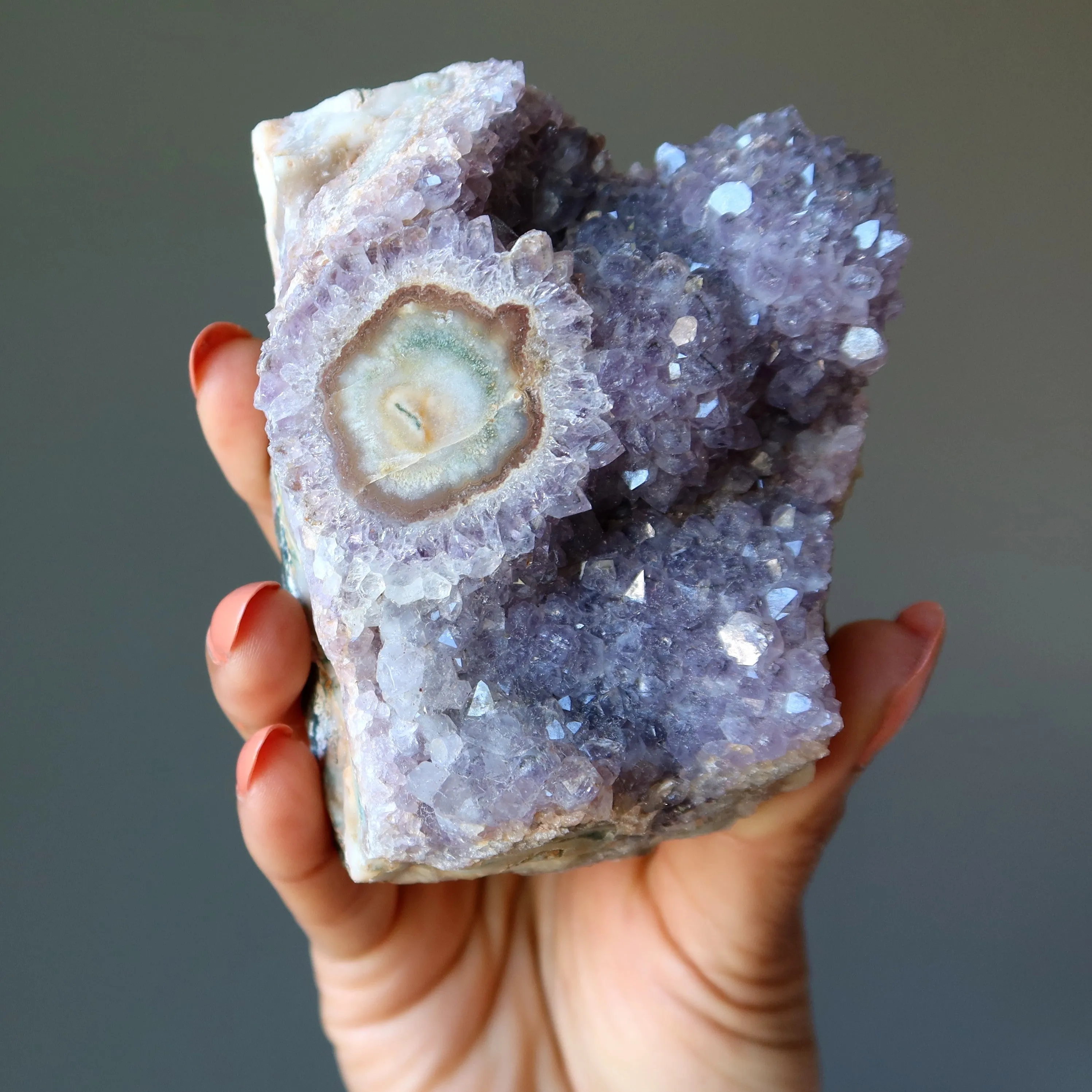 Amethyst Flower Child Cluster Rare Protective Eye Intuitive Gem