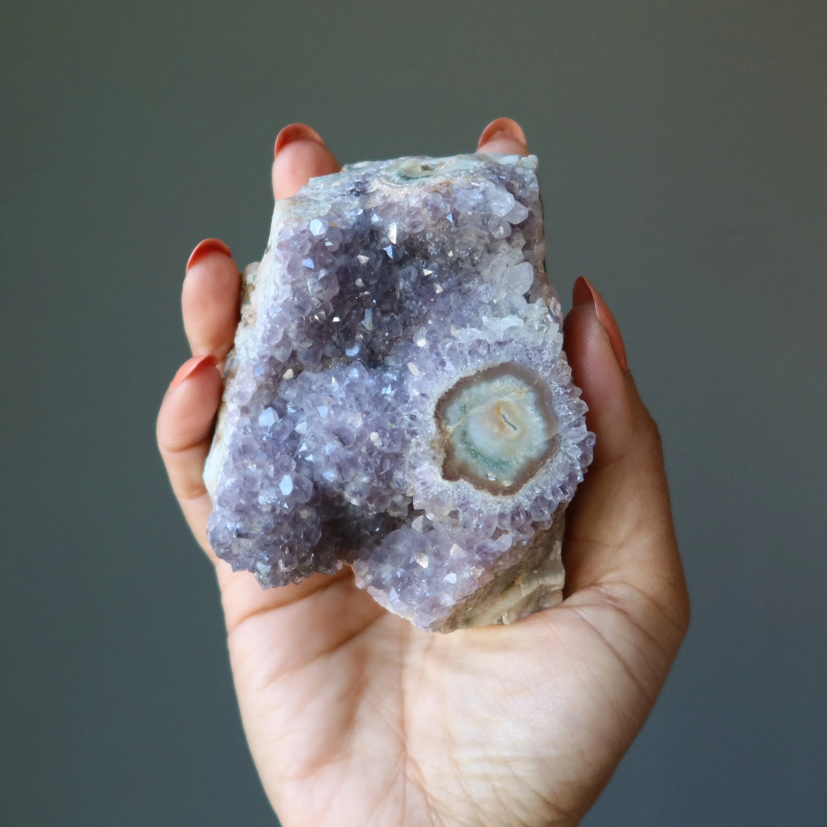 Amethyst Flower Child Cluster Rare Protective Eye Intuitive Gem