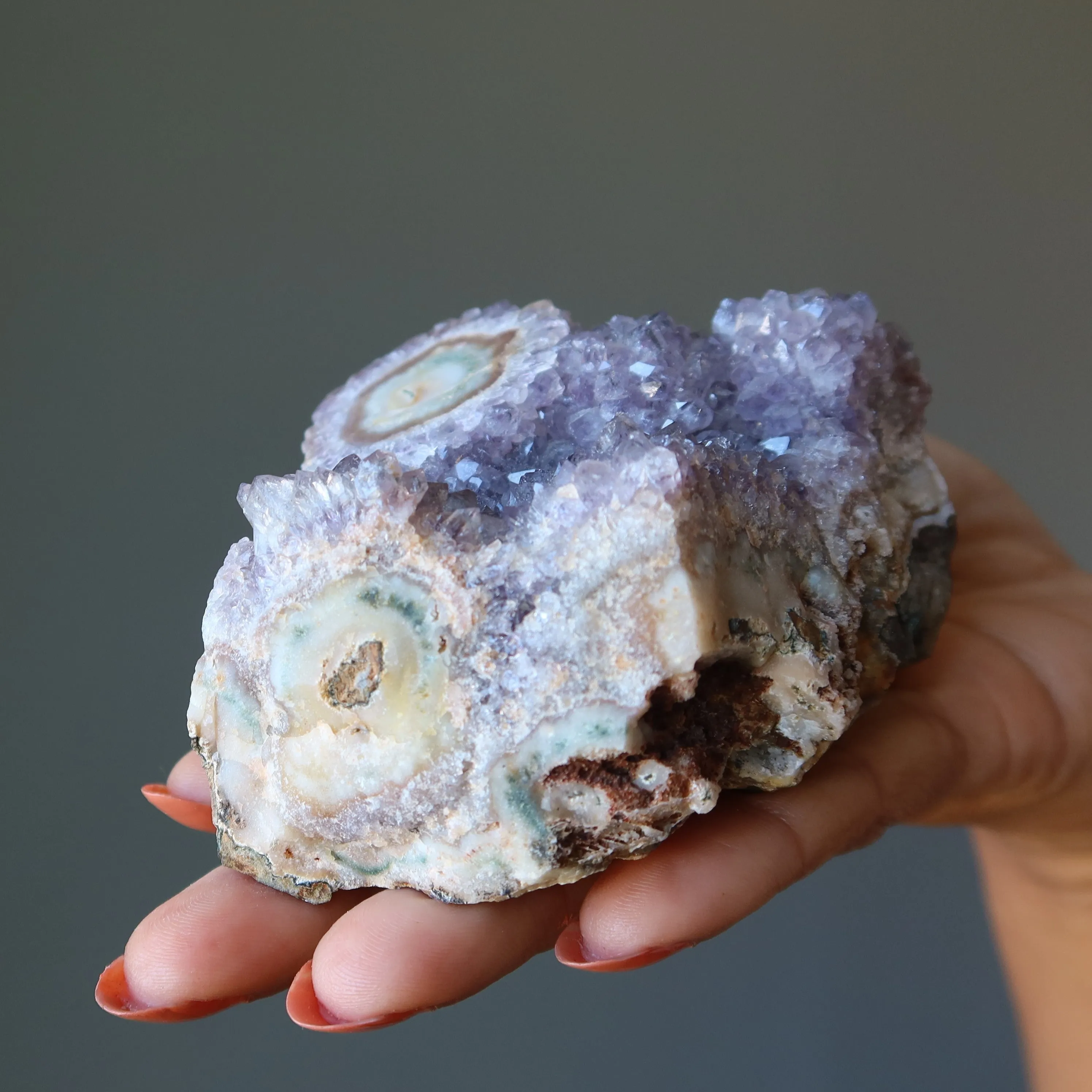 Amethyst Flower Child Cluster Rare Protective Eye Intuitive Gem