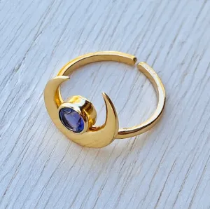 Amethyst Moonbeam Ring