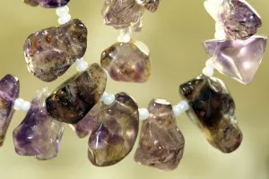 Amethyst nuggetty briolette beads