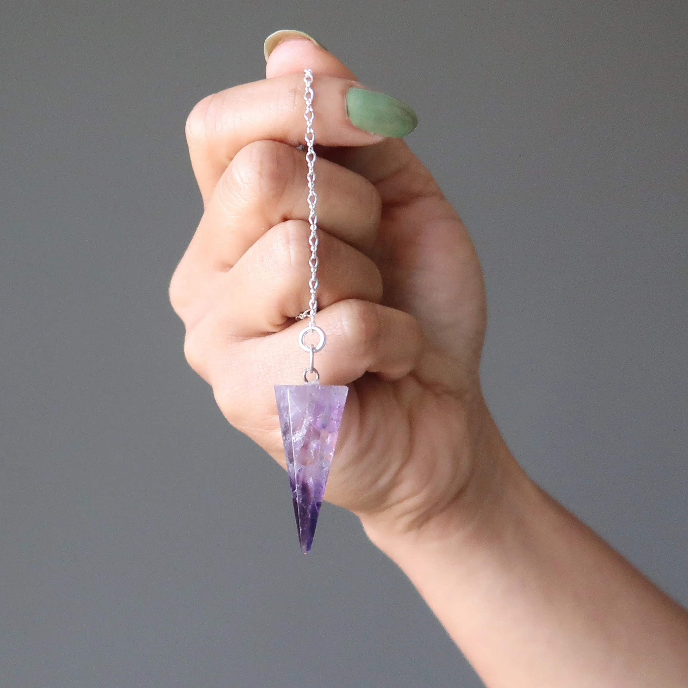 Amethyst Pendulum Violet Visions Sterling Silver