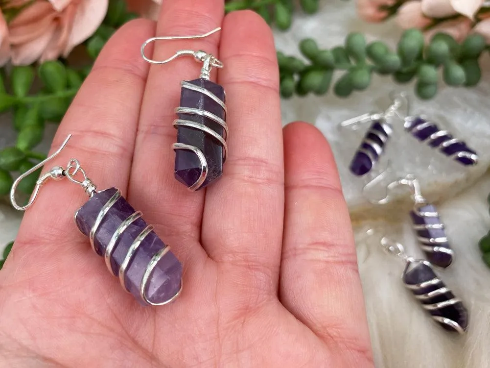 Amethyst Point Earrings