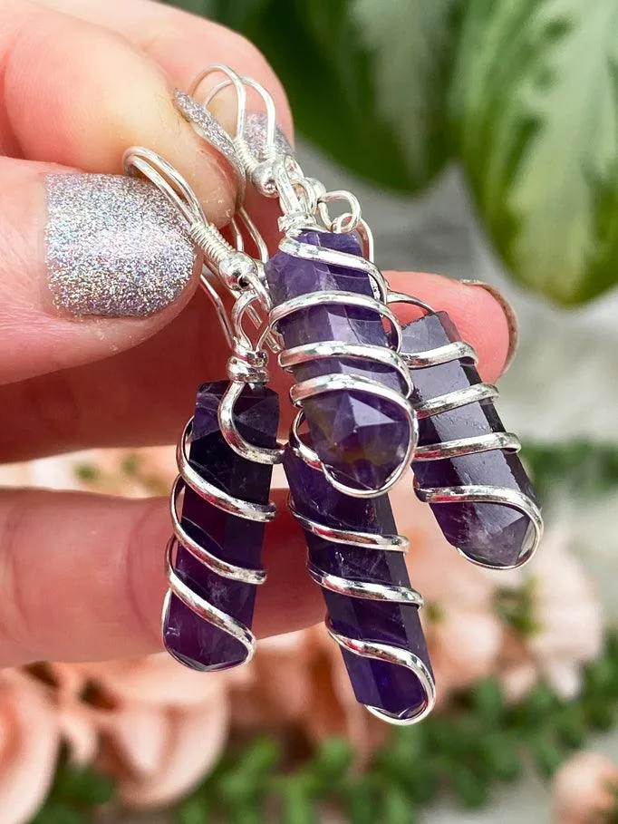 Amethyst Point Earrings