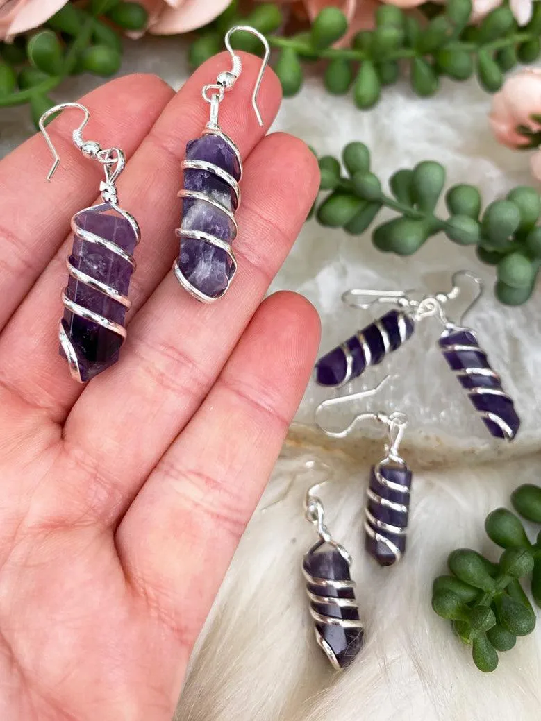 Amethyst Point Earrings