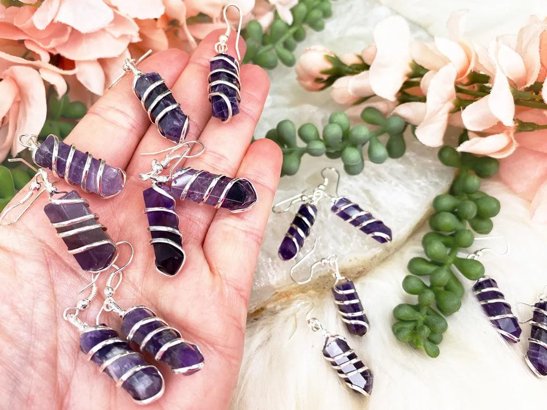 Amethyst Point Earrings