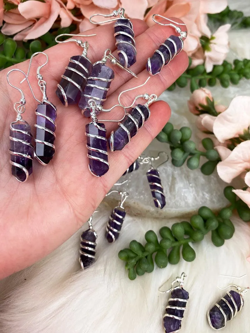 Amethyst Point Earrings