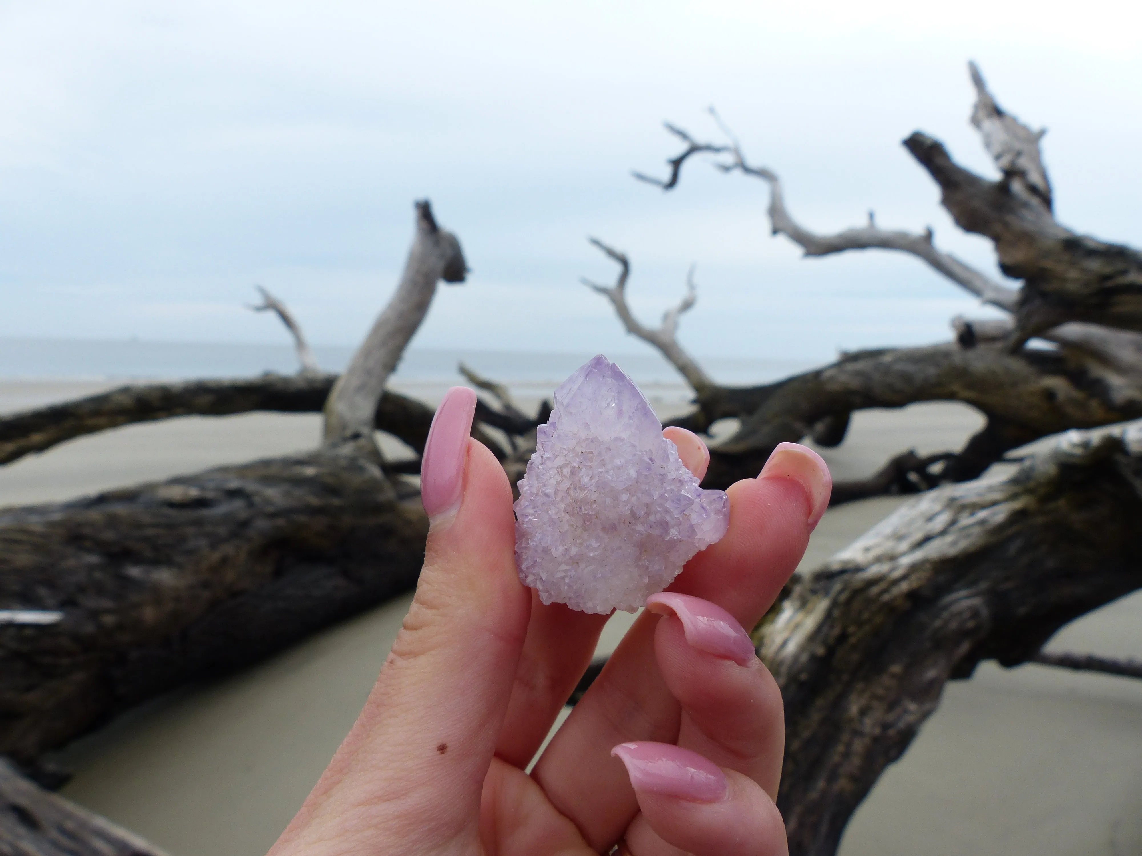 Amethyst Spirit Quartz Point, Amethyst Cactus Quartz (#8)