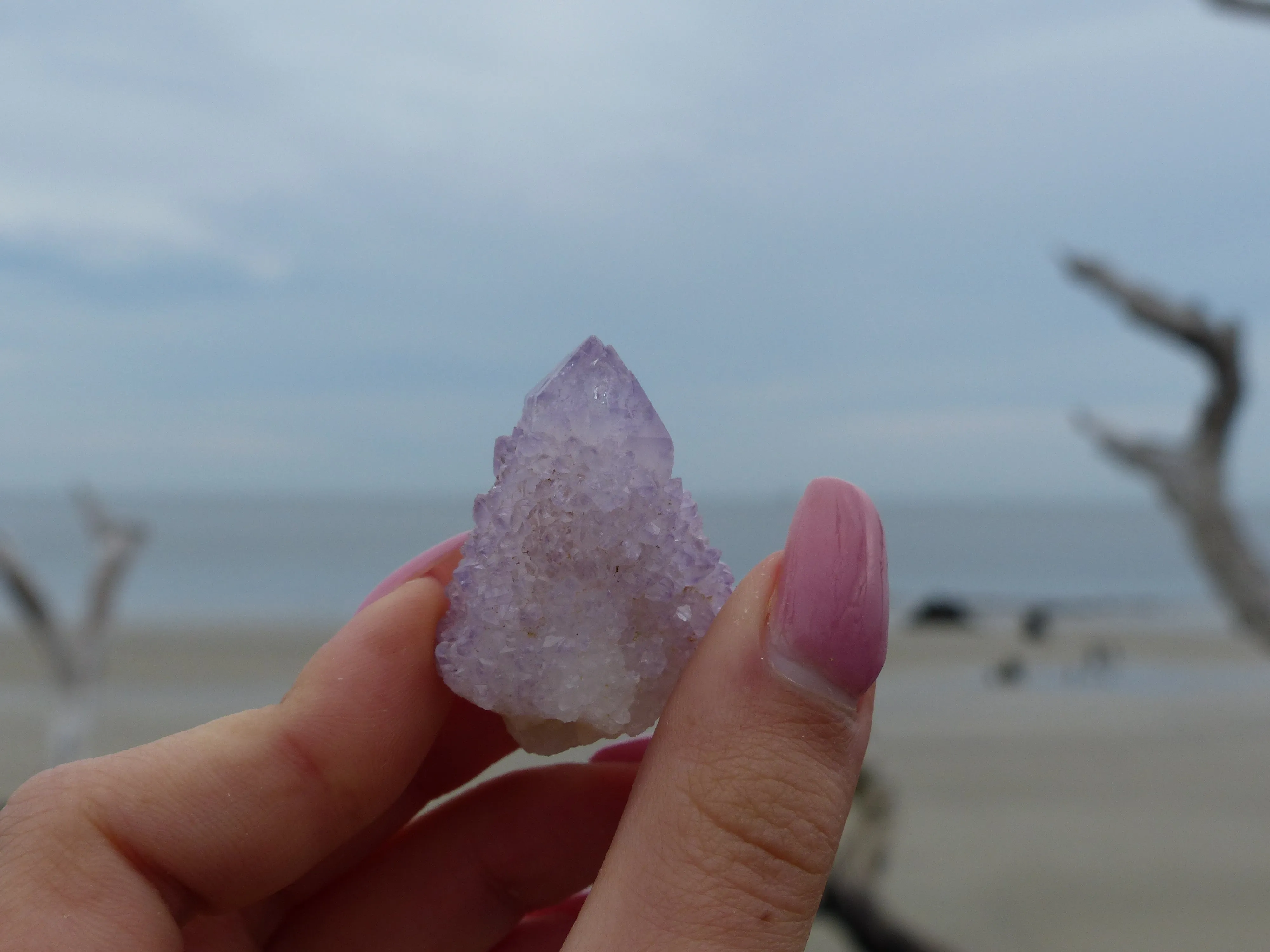 Amethyst Spirit Quartz Point, Amethyst Cactus Quartz (#8)