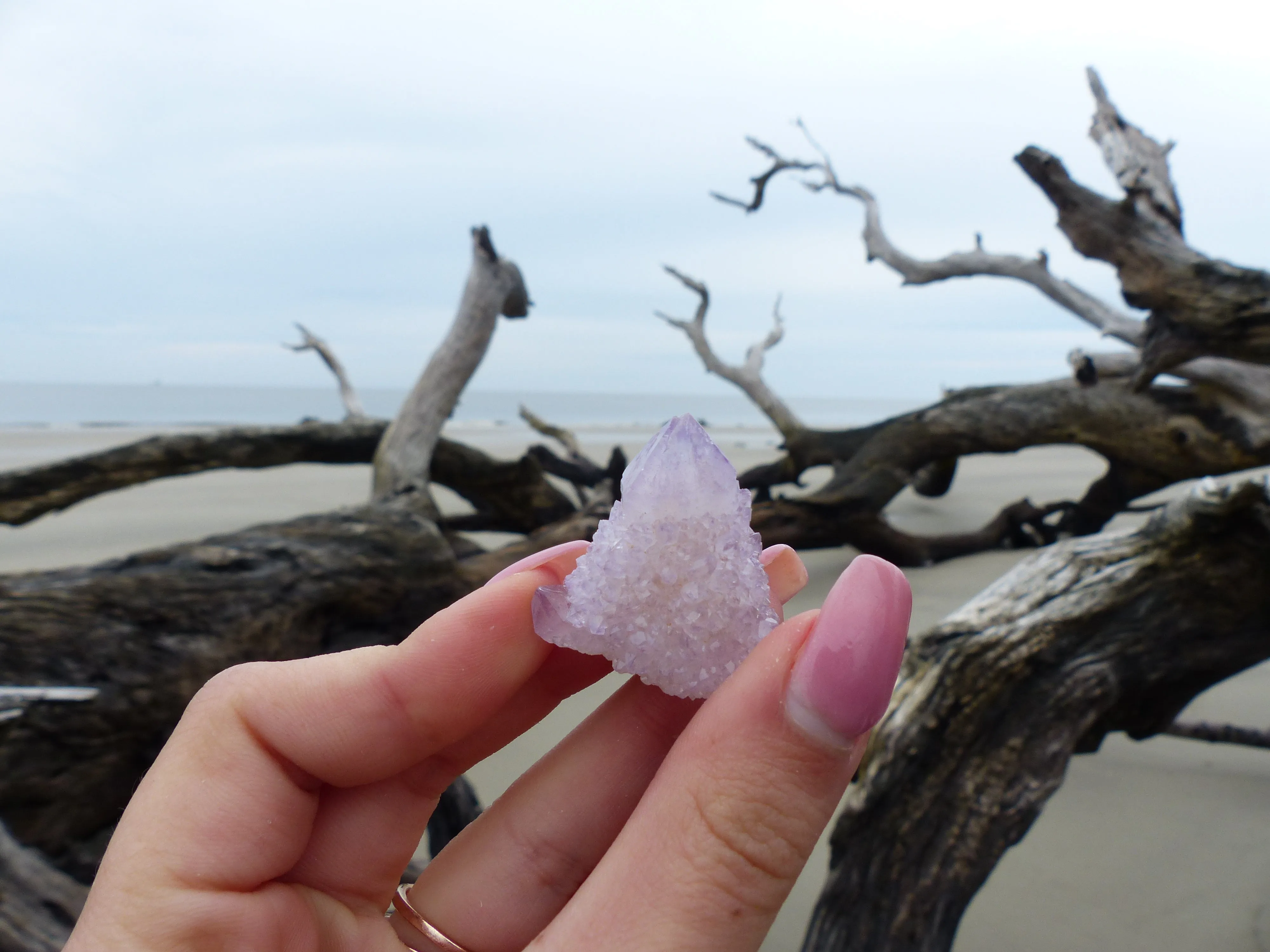 Amethyst Spirit Quartz Point, Amethyst Cactus Quartz (#8)