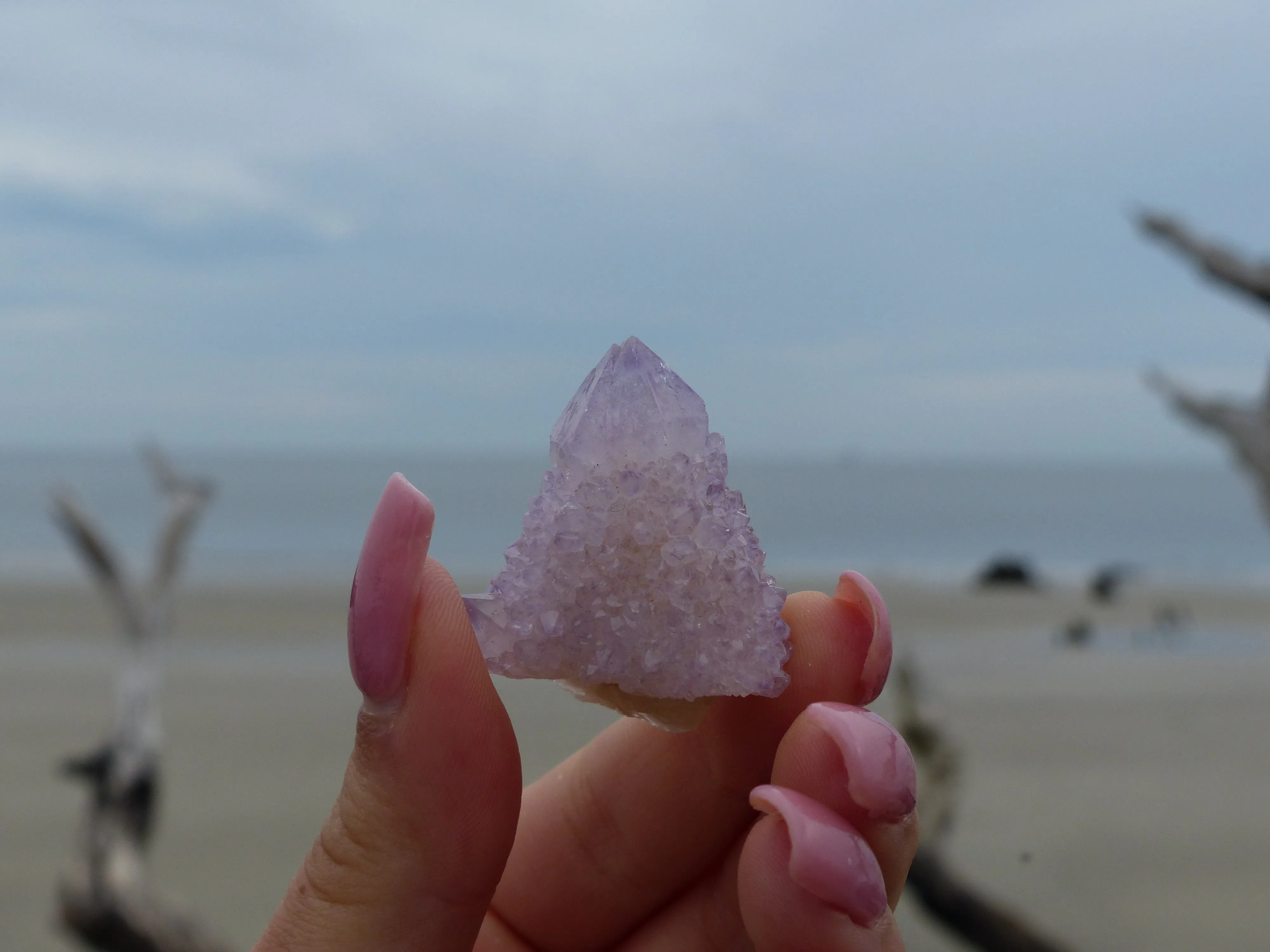 Amethyst Spirit Quartz Point, Amethyst Cactus Quartz (#8)