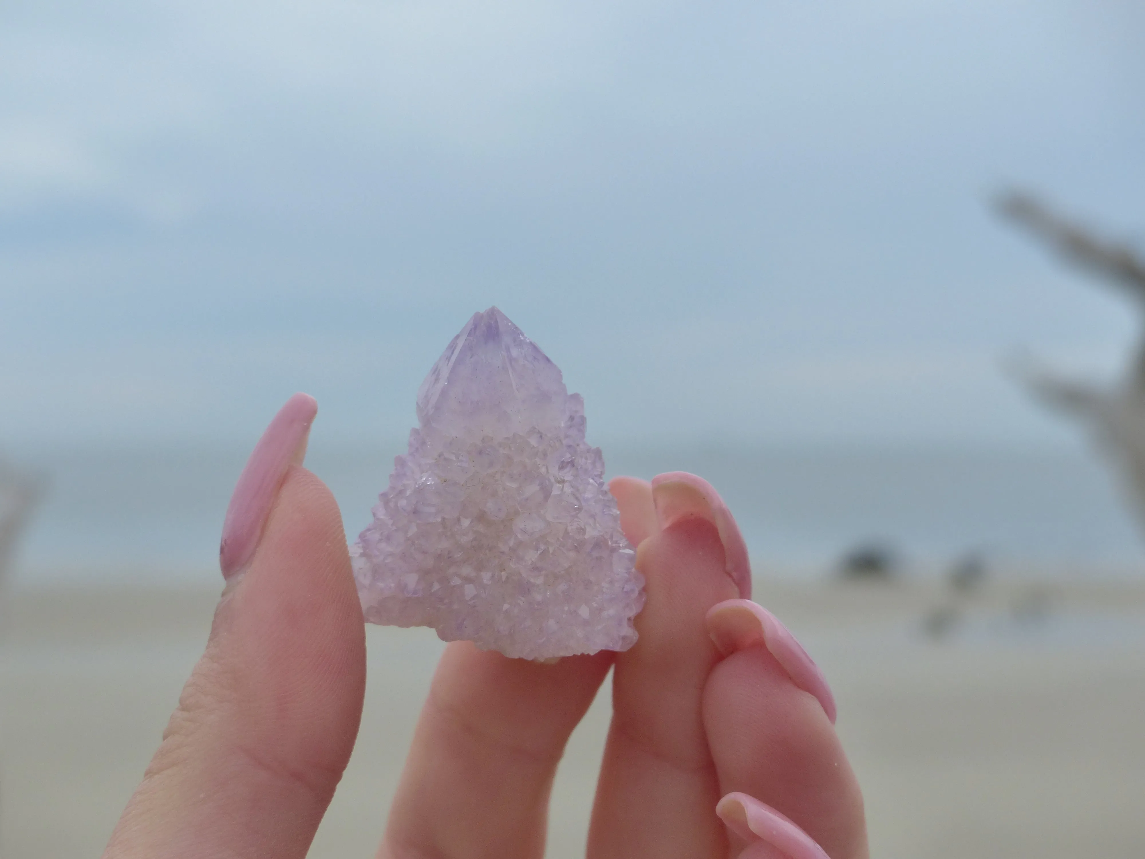 Amethyst Spirit Quartz Point, Amethyst Cactus Quartz (#8)