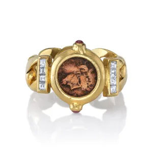 Antique Roman Coin Ring