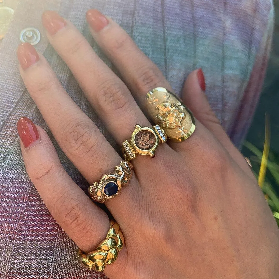 Antique Roman Coin Ring