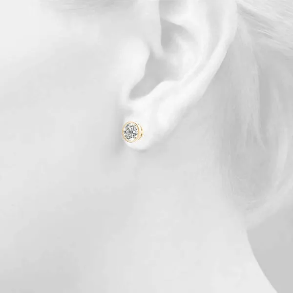 Ayla Lab Grown Diamond Bezel Set Studs (1 ct. TDW)