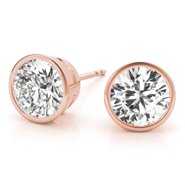 Ayla Lab Grown Diamond Bezel Set Studs (1 ct. TDW)