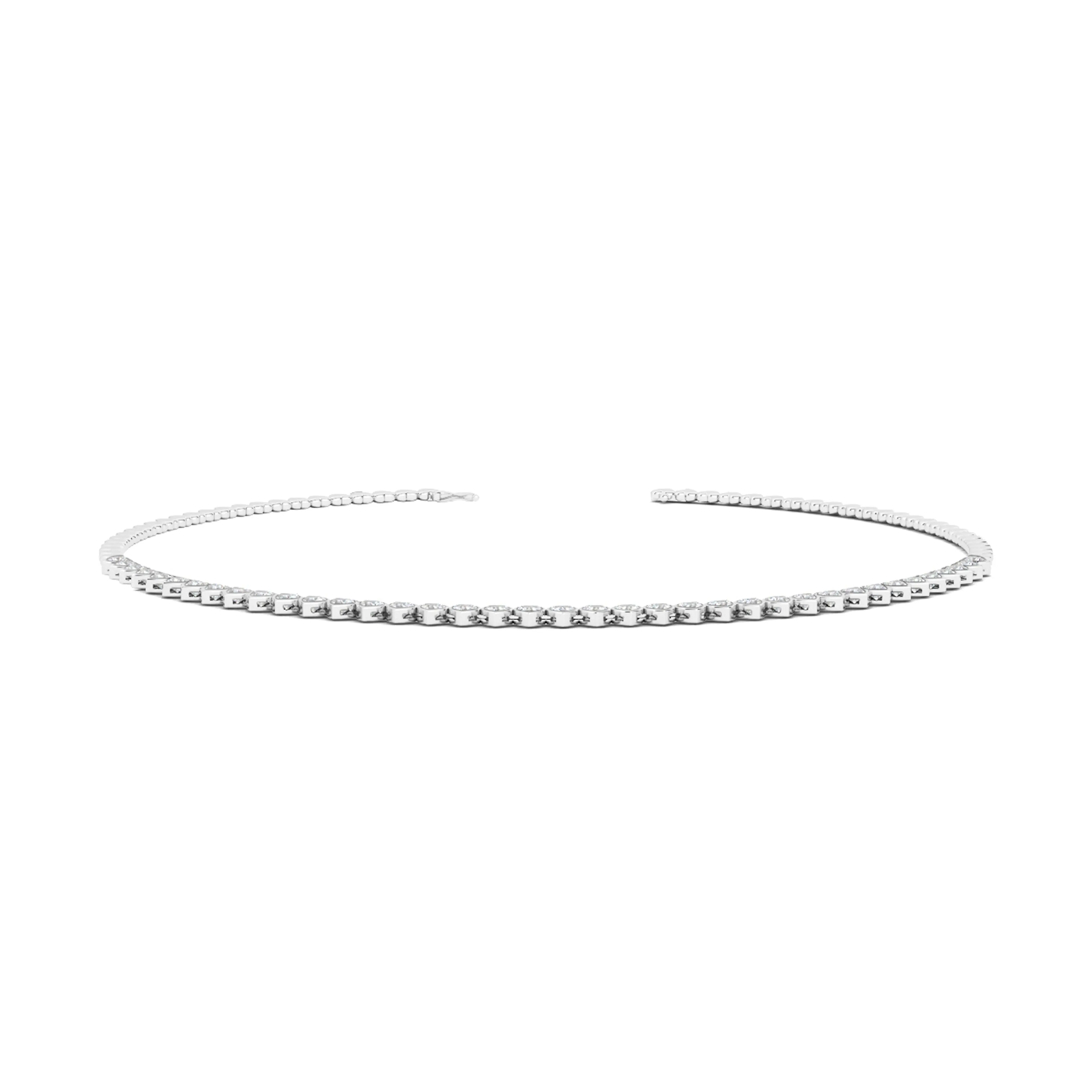 Bezeled Heart Diamond Choker