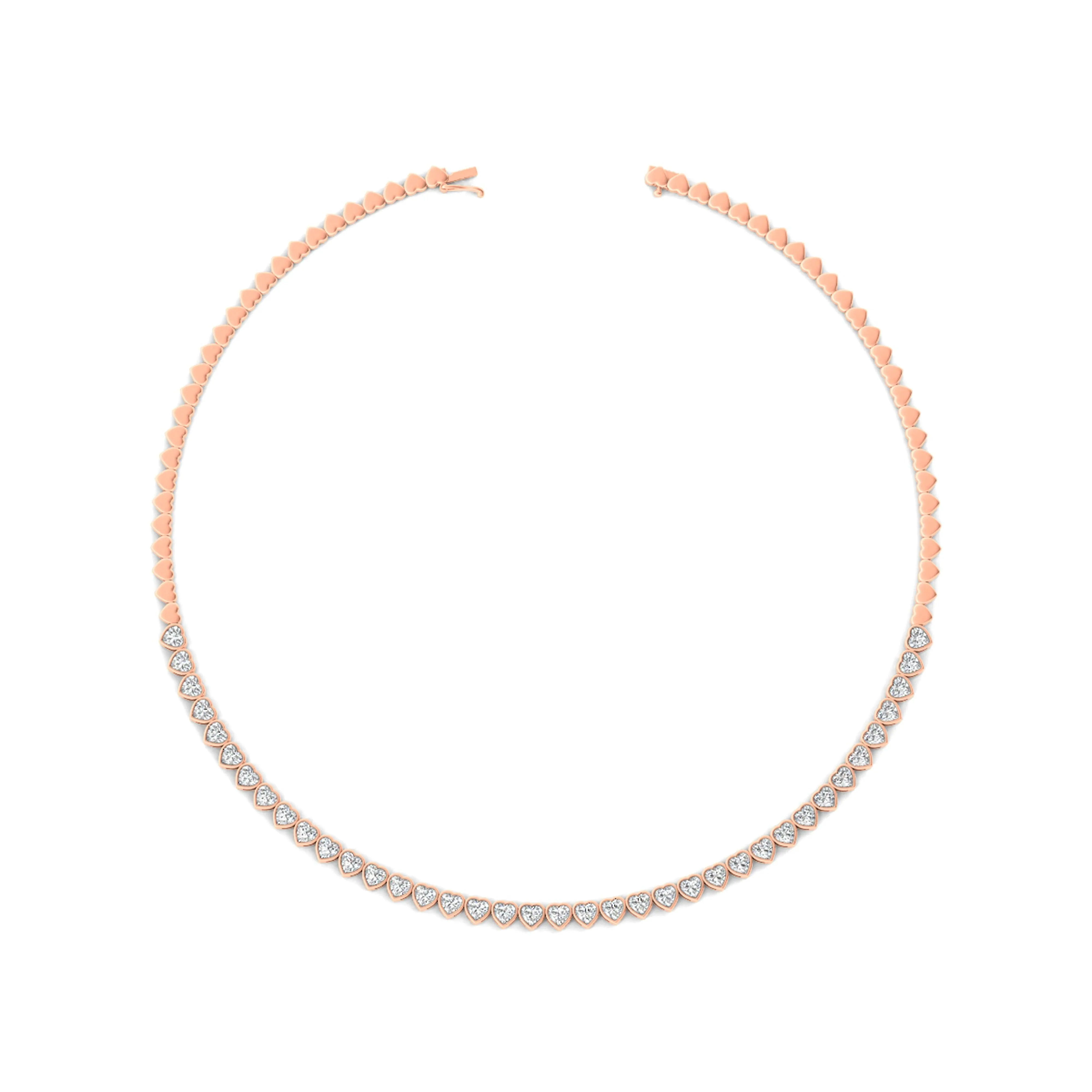 Bezeled Heart Diamond Choker