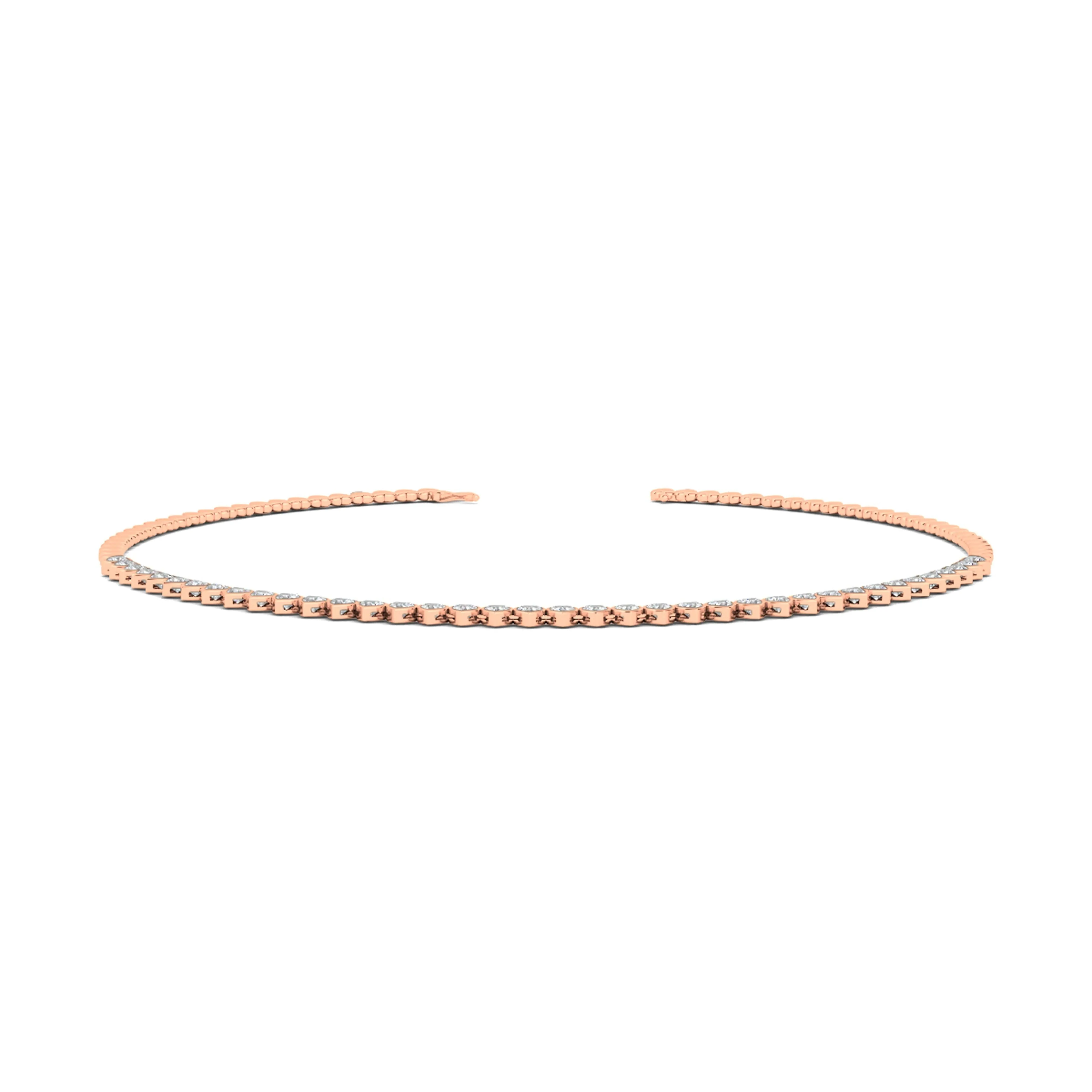 Bezeled Heart Diamond Choker